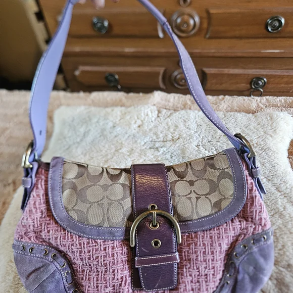 RARE Authentic Vintage Coach Signature Bag - Picture 12 of 13